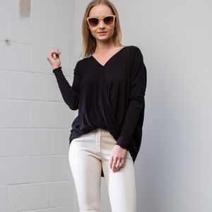 Loose Fit Dressy Top in Black